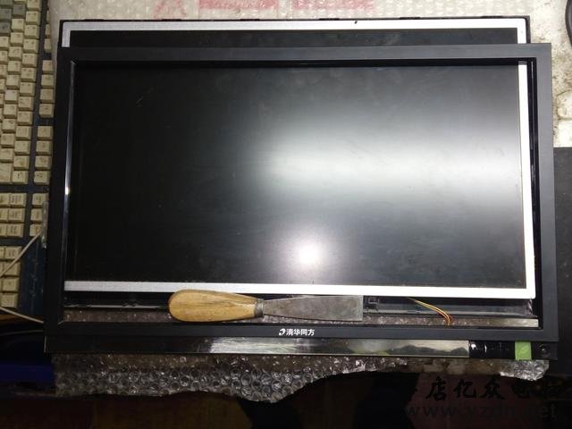 实战维修清华同方显示器详解LCD显示器改LED方法，免拆屏！