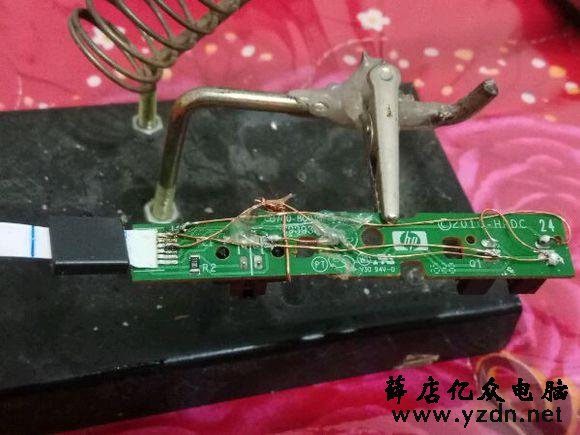 飞线修复作死拆机损坏的打印机小板