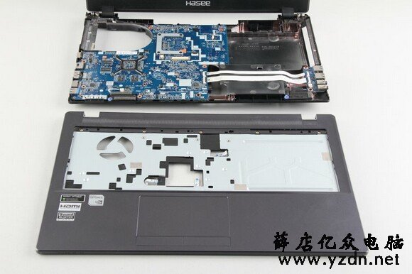 神舟K610C游戏本拆机解析