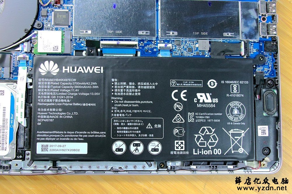 做工不错 华为MateBook D笔记本拆机解析