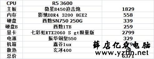 9月装机参考,1000到10000性价比不错的电脑主机配置推荐(二)