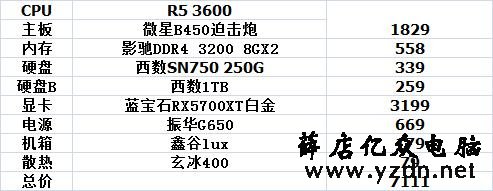 9月装机参考,1000到10000性价比不错的电脑主机配置推荐(二)