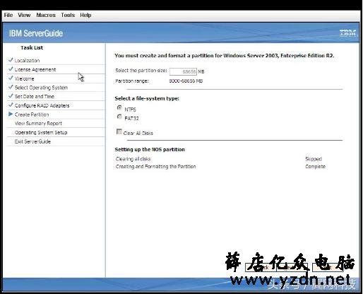 IBM X3650 M3服务器安装windows 2003的方法