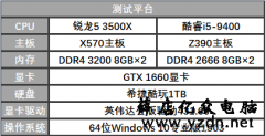 锐龙5 3500X对比i5-9400F