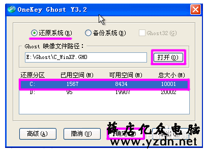 小OneKey工具系统备份、系统还原的技巧