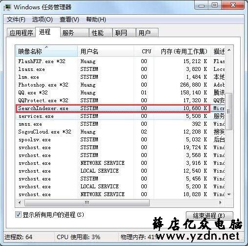 searchindexer.exe进程